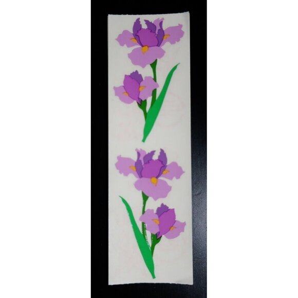 VTG Mrs. Grossman's Stickers Spring Floral Flowers Bouquet Tulips Purple Lilac - Picture 1 of 3
